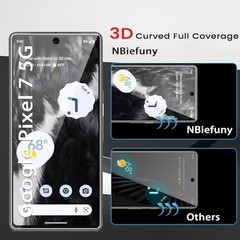 4 Pack Screen Protector & Camera Lens Protector for Google Pixel 7, Tempered Gla