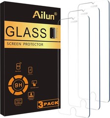 3 Pack Screen Protector for iPhone SE 2020 2nd/2022 3rd Generation, Clear & Case
