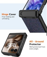 For Motorola Razr Ultra 2025 Case, Kickstand, Bling Luxury Slim Leather