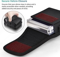 Holster Compatible with Samsung Galaxy Z Flip 6 5 4 3, Durable Nylon, Black