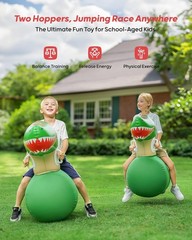 Giant Dinosaur Bouncy Toys 2 Pack with Pump, Ride-On Hopper for Kids 5+ Indoor/O