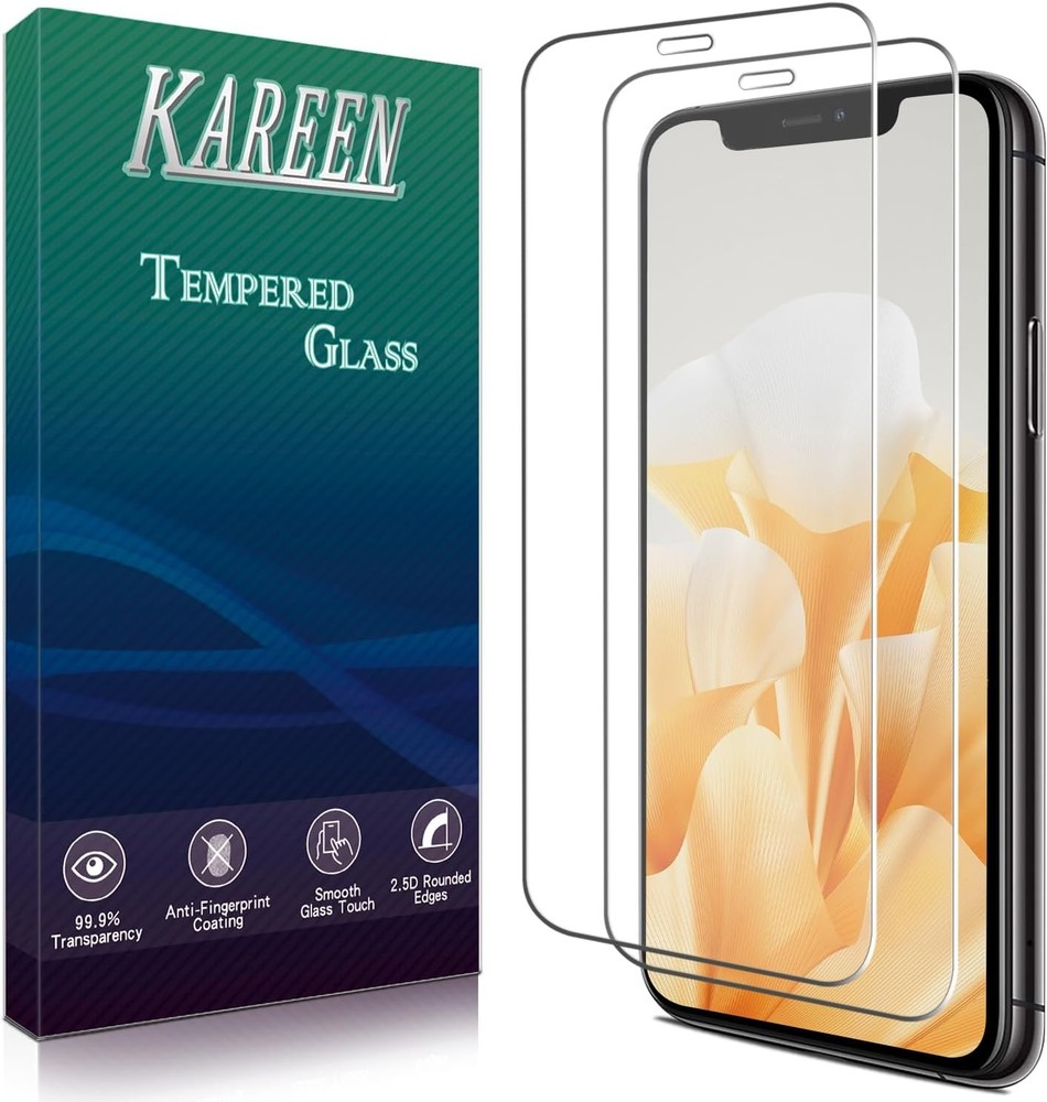 2PCS Screen Protector for iPhone 11 & iPhone XR 6.1 Inch Tempered Glass Anti Scr