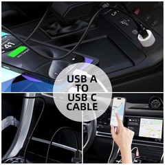 6Ft USB A to USB C Fast Charging Cable for iPhone 16, 17