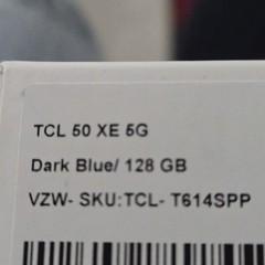 TCL 50 XE 5G Prepaid Verizon Locked Smartphone 50MP 6.56” 128GB NEW SEALED!