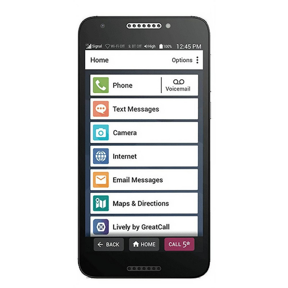 GreatCall Jitterbug Smart2 Alcatel / TCL 5049S 5.5&Prime; Smartphone for Seniors