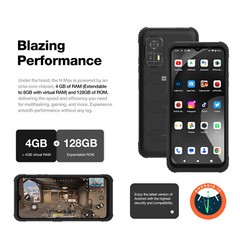 AGM H Max Rugged Smartphone 10000mAh Android14 4GB+128GB 6.56 » Dual SIM NFC US