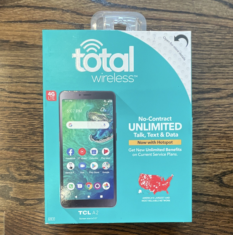 TCL A2 (A507DL) Total Wireless 32GB Black 5.5in 8MP Android 10 4G LTE