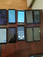 Lot of 10 Mixed Brand WIKO U316AT/SKY Elite p55Max and other Smartphone For part