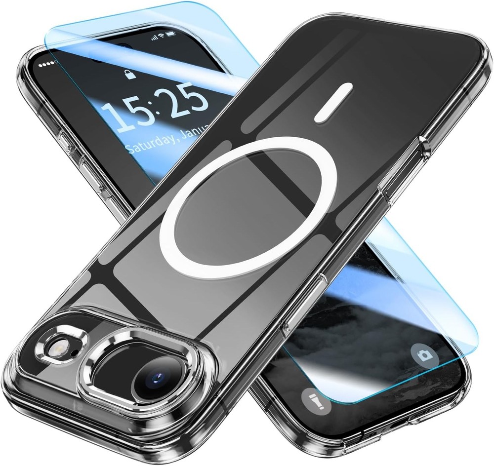 Never Yellow Transparent Magnetic Clear Case for iPhone Air 6.5 » [2025] with Pr