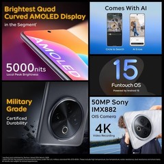 iQOO Z10 5G (Silver,12GB RAM 256GB)Snapdragon 7s Gen 3 Processor Global Version.