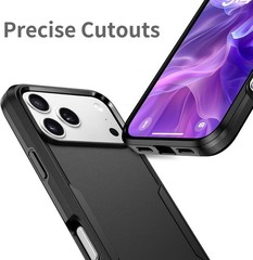 Heavy Duty Dual Layer Shockproof Case for iPhone 17 Pro Max, Protective Cover, B