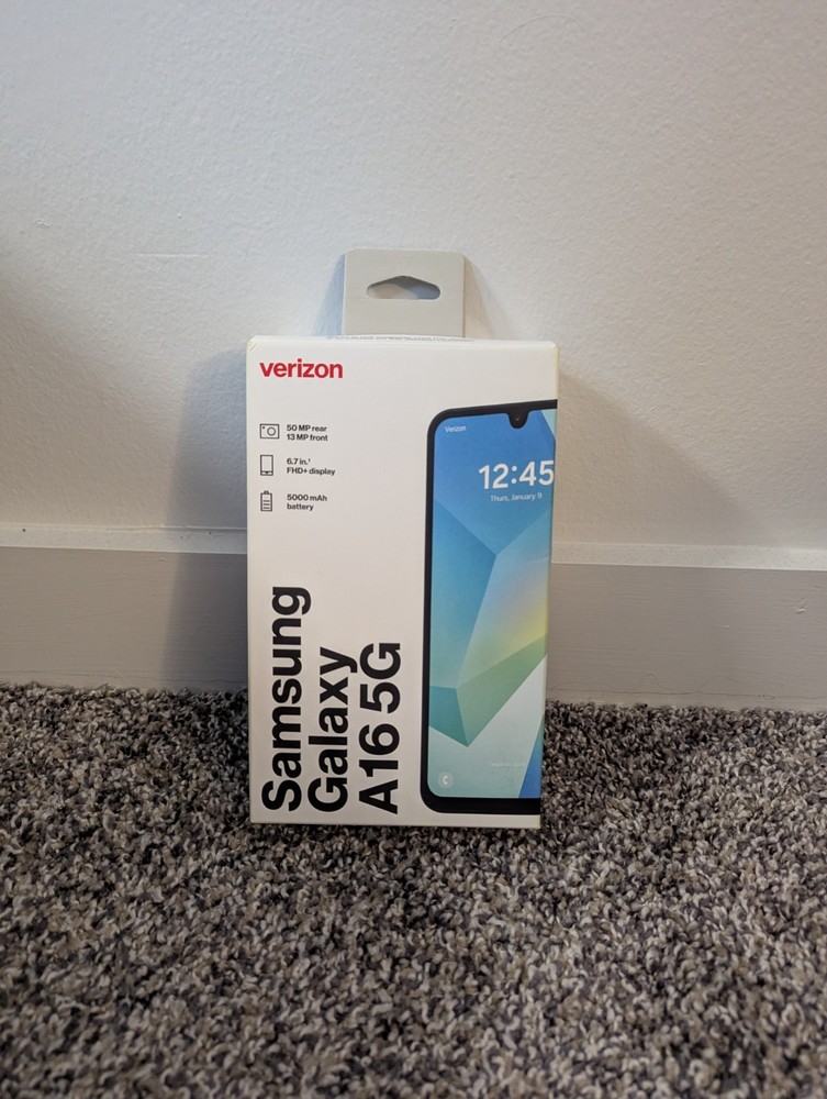 BRAND NEW SEALED BOX – Samsung Galaxy A16 5G, 128GB Blue Black – Verizon Prepaid