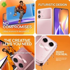 HMD VIBE2 5G (Blue, 4 GB+128GB ) Unlocked Dual SIM Smartphone 6.7&Prime; HD+ 120Hz