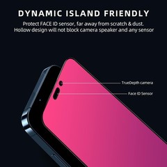 iPhone 17 Privacy Screen Protector, Gradient Color Tempered Glass, Bubble Free &