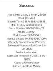 Samsung Galaxy Z Fold4 – 256 GB – Phantom Black (Spectrum Only)