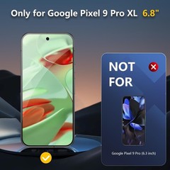 [2+2 Pack] 2 Packs for Google Pixel 9 Pro XL Privacy Tempered Glass Screen Prote