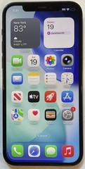 USED BLACK GSM UNLOCKED iPhone 12, 64GB A2172 MGF43LL/A WITH 89% BATTERY HEALTH