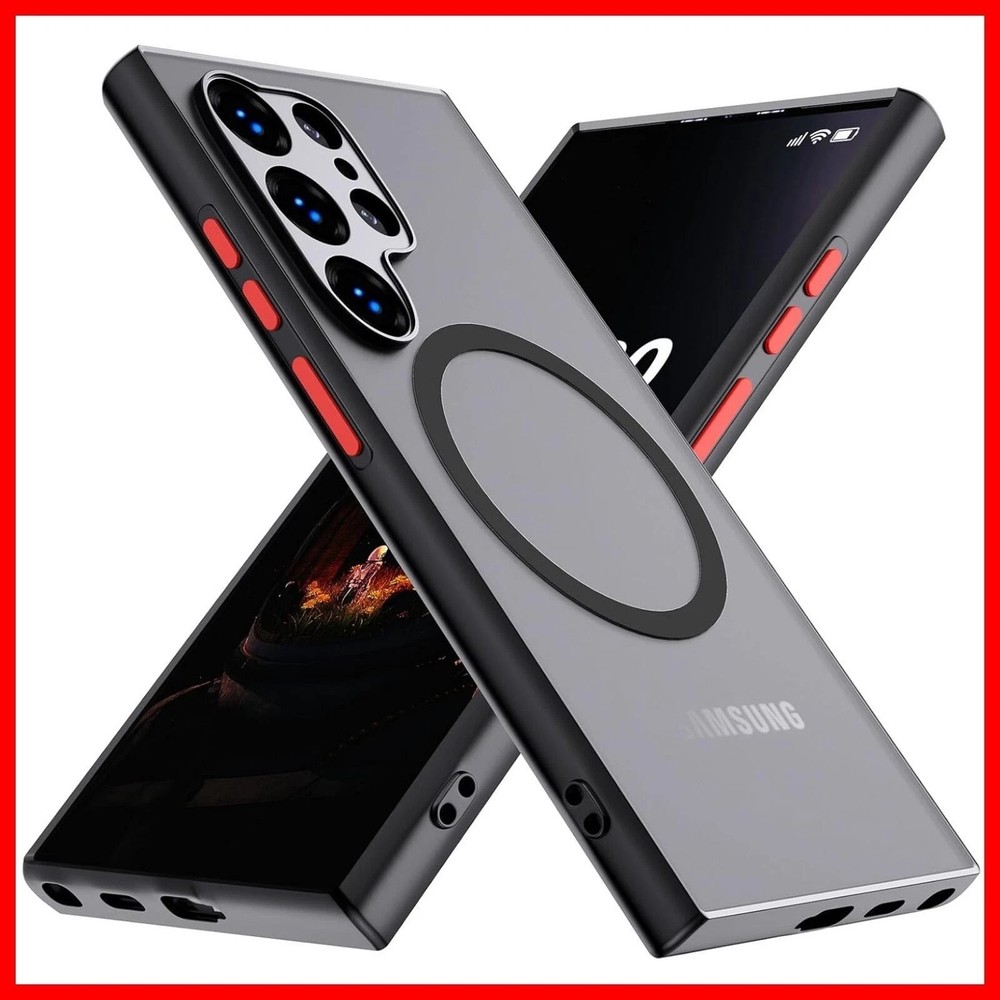 For Samsung Galaxy S25 Ultra Case with Shockproof Protection Back Cover, Black