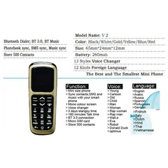Unlocked Smallest Long-cz V2 Supper Mini GSM Cell Mobile Diale Phones Keyboard