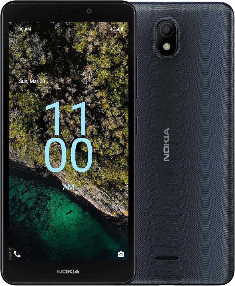 Nokia C100 |Android 12 |Unlocked Smartphone |All Day Battery |2GB RAM |32GB. Bl