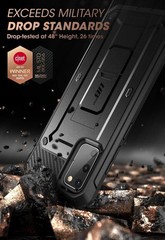 Rugged Heavy Duty Black Case with Screen Protector for Samsung Galaxy S20 FE 5G