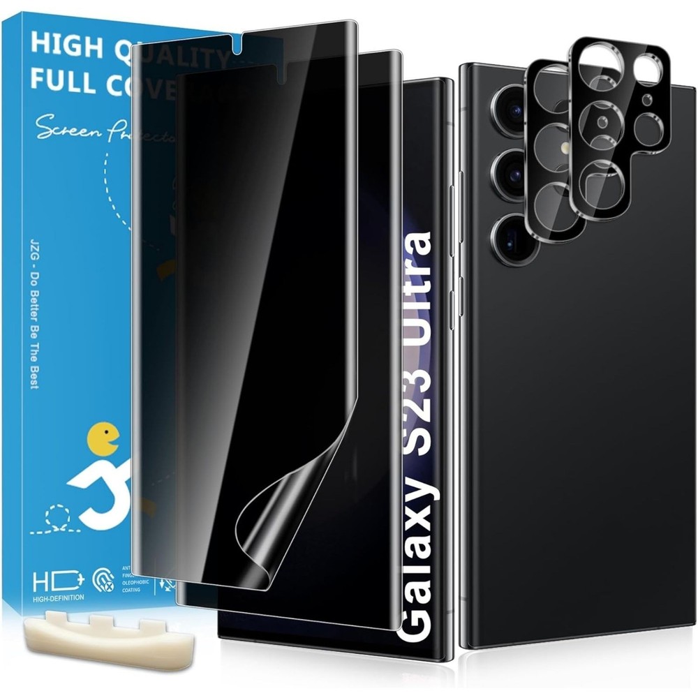 2 Pack Samsung Galaxy S23 Ultra Privacy Screen Protector & Lens Protectors, Anti