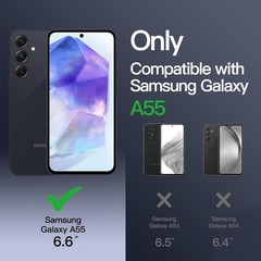 Matte Case for Samsung Galaxy A55 5G, Frosted Translucent Back Protective Cover