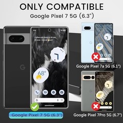 4 Pack Screen Protector & Camera Lens Protector for Google Pixel 7, Tempered Gla