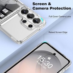 Samsung Galaxy S26 Ultra Case Wallet Clear Case with Card Holder Heavy Duty Cove