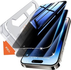2PCS Privacy Screen Protector for iPhone 14 Pro Max 6.7 Inch Auto Dust Eliminati