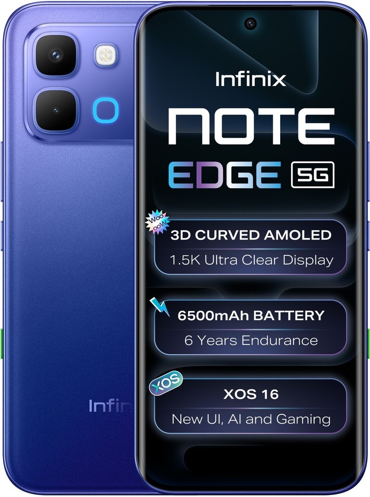 Infinix Note Edge 5G Factory Unlocked Dual SIM 8GB RAM 6500 mAh Battery Blue