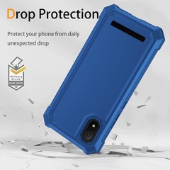Cloud Mobile Stratus C8 Phone Case with Tempered Glass Screen Protector, Blue