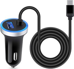 Samsung Galaxy S20 USB C Car Charger 3.4A Fast Charging Car Adapter Type C Cable