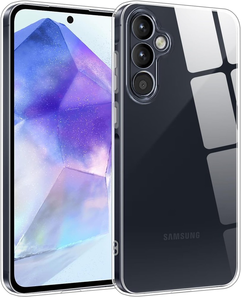 Phone Case for Samsung Galaxy A55 5G, Clear Shockproof Protective Bumper Cover