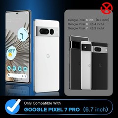3PCS 3D Curved Screen Protector for Pixel 7 Pro 6.7 Inch Anti Fingerprint Case F