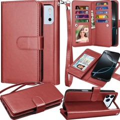 Wallet Case for iPhone 17 Pro Max Leather Flip w/ Card Holder & Strap Kickstand
