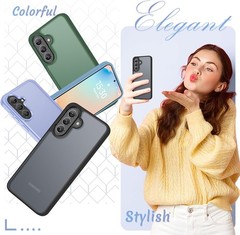 Samsung Galaxy A37 5G Case, Matte Phone Case with Screen Protector, Slim Cover