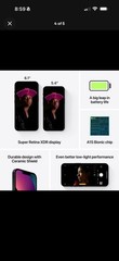 Apple iPhone 13 128GB Black Unlocked iOS 6.1in 12MP Dual Camera USB-C