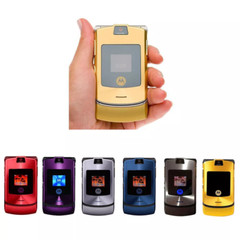 Motorola RAZR V3 Unlocked Flip GSM 850 /900 /1800 /1900 Bluetooth Mobile Phone
