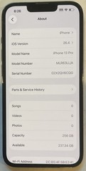 CRACKED BACK, GSM UNLOCKED, iPhone 13 PRO, 256GB A2483 MLR63LL/A FOR REPAIR.
