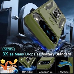 Olive Green Military Grade Shockproof Case for Google Pixel 10 Pro XL with Kicks