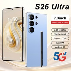 S26 Ultra 5G Smartphone 7.3&Prime; Unlocked Android 15 8GB+256GB Cellphone Dual SIM *
