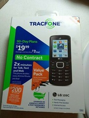 Tracfone LG 109c 3G 3.5&Prime; Screen 4 GB Micro SD GPS Bluetooth in Box