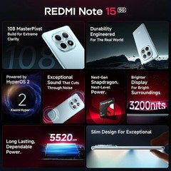REDMI Note 15 5G (Purple, 8GB RAM 128GB Storage) Snapdragon 6 Gen Global Version
