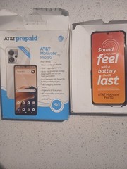 AT&T Motivate Pro 5G SN509A Smartphone (128GB) – White. BROKEN SCREEN