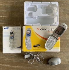 Samsung SGH-X427M – Turns On No Battery or SIM Card untested Single Owner Read