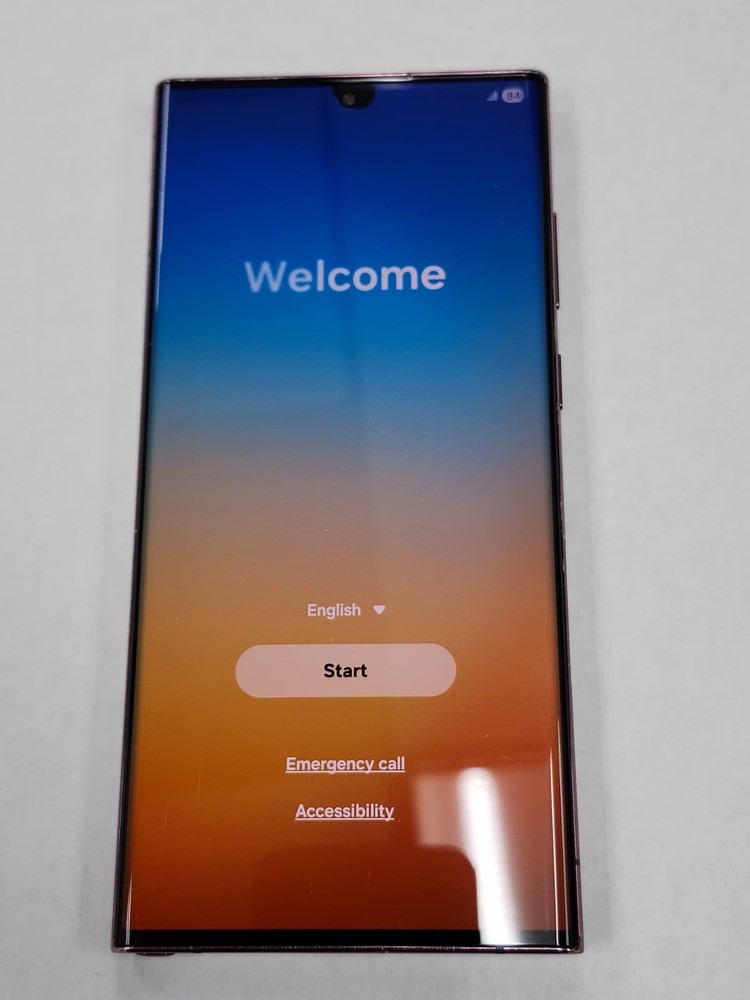 DEFECTIVE – Samsung Galaxy S22 Ultra 5G – 128GB – Burgundy- Unlocked – 12482