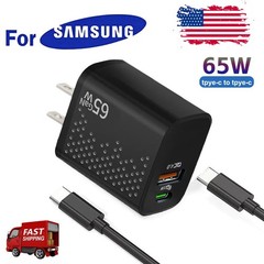 65W Type USB C Super Fast Wall Charger+3ft Cable For Samsung Galaxy S22 S21 S23