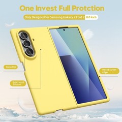 For Samsung Galaxy Z Fold 7 Case w/Smooth Matte TPU Plain Solid Protection Cover