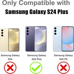 Magnetic Case for Samsung Galaxy S24 Plus Slim Translucent Matte Purple Design